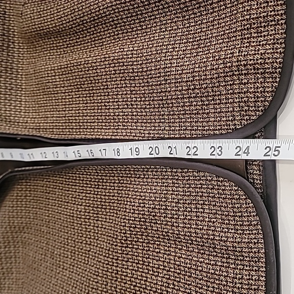 Jones New York Virgin Wool Blend Tweed Open Front Blazer Brown 14 - Picture 9 of 12